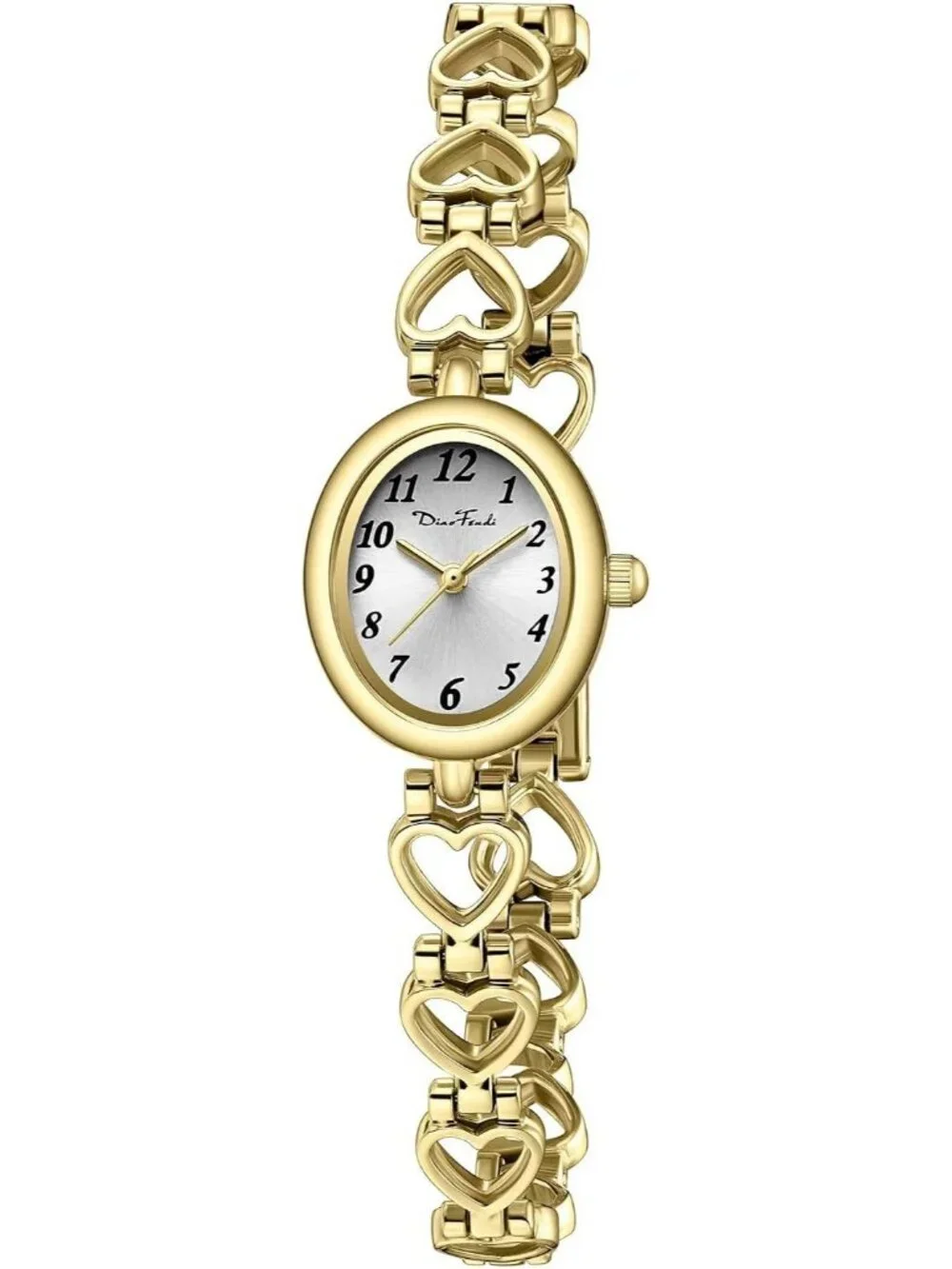 Women's Gold Shell-White Vintage Bracelet Luxury Oval Fashion Dress Quartz Watch